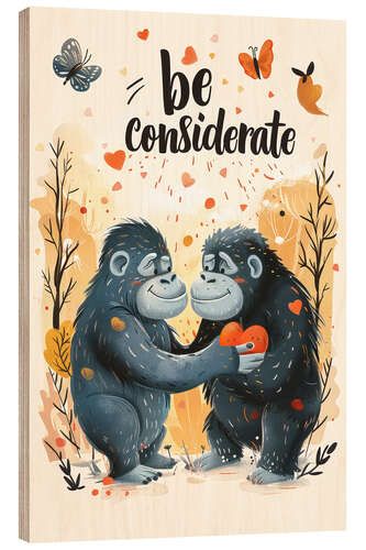 Cuadro de madera Be considerate