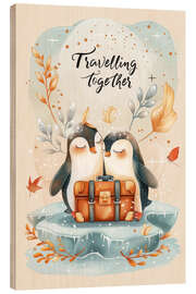 Wood print Travelling together - Bettina Dittmann