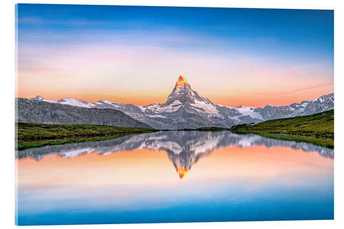 Quadro em acrílico Matterhorn sunrise