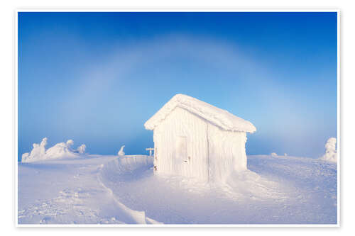 Poster White rainbow in Lapland