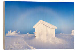 Quadro de madeira White rainbow in Lapland - Roberto Sysa Moiola