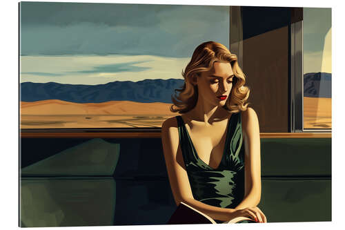 Gallery print On the night train with E. Hopper