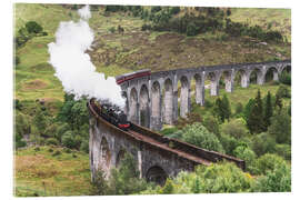 Obraz na szkle akrylowym Steam train on the bridge - George Pachantouris