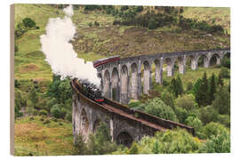 Obraz na drewnie Steam train on the bridge - George Pachantouris