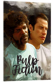 Tableau en verre acrylique Pulp Fiction - Vincent Vega and Jules Winnfield
