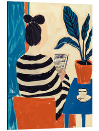 Aluminium print Reading in Fauves style - Frank Daske