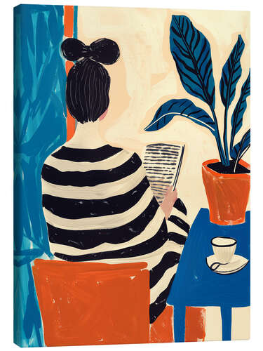 Obraz na płótnie Reading in Fauves style
