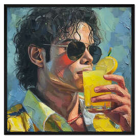 Gerahmter Kunstdruck King of Pop
