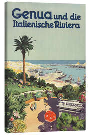 Canvas-taulu Genoa and the Italian Riviera (German) - Vintage Travel Collection