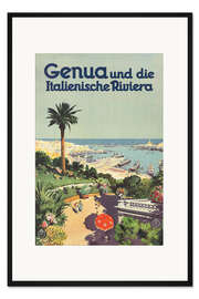 Gerahmter Kunstdruck Genua und die italienische Riviera
