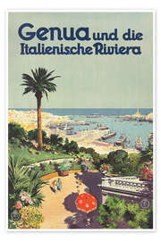 Poster Genoa and the Italian Riviera (German) - Vintage Travel Collection