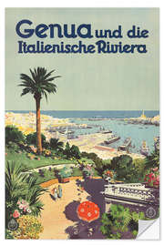 Wandsticker Genua und die italienische Riviera