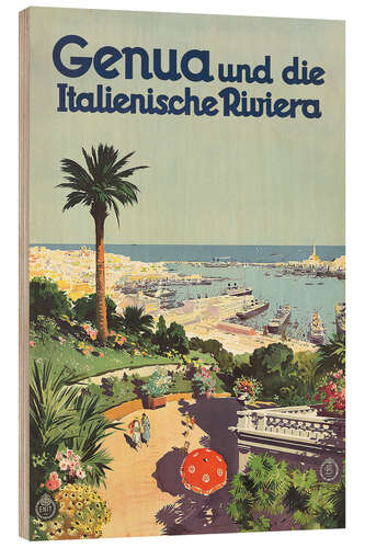 Trätavla Genoa and the Italian Riviera (German)