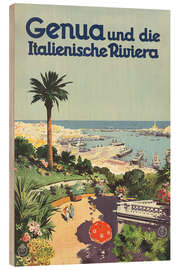 Trätavla Genoa and the Italian Riviera (German) - Vintage Travel Collection