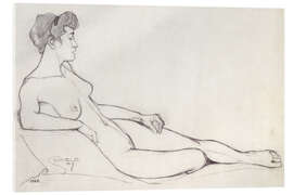 Quadro em acrílico Reclining Female Nude, 1908