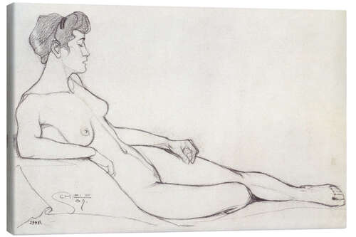 Canvas print Reclining Female Nude, 1908
