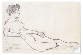 Självhäftande poster Reclining Female Nude, 1908