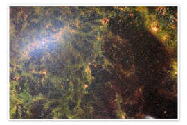Wall print Gas and stars from the barred Spiral Galaxy NGC 5068 - NASA