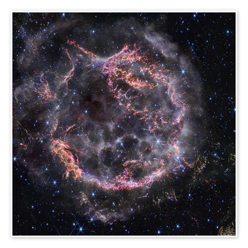 Poster Supernova remnant Cassiopeia A, Webb