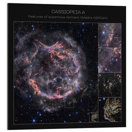Stampa su vetro acrilico Cassiopeia A - Features of supernova remnant - NASA
