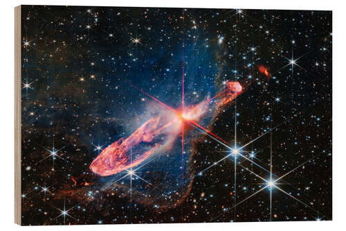 Wood print Two actively forming stars, Herbig-Haro 46/47