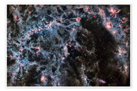 Wall print Gas filaments of the barred spiral galaxy NGC 5068 - NASA