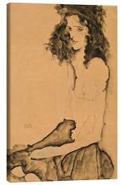 Obraz na płótnie Girl in Black - Egon Schiele