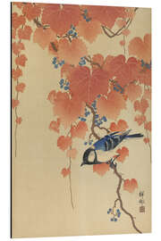 Aluminiumsbilde The Coal Tit on Paulownia Branch - Ohara Koson