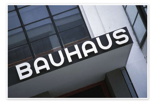 Poster Slanted View Of Bauhaus Sign