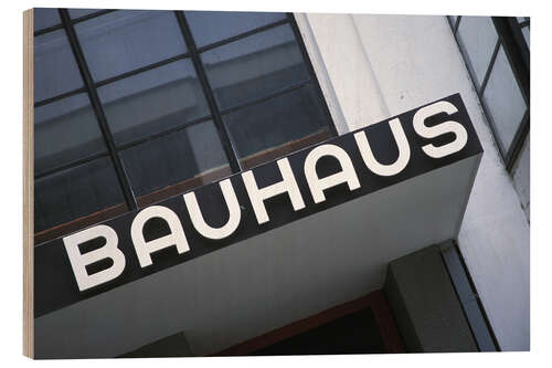Cuadro de madera Slanted View Of Bauhaus Sign