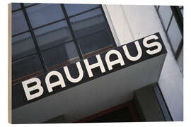Cuadro de madera Slanted View Of Bauhaus Sign