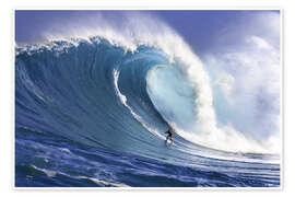 Wall print Surfer at Peahi, Maui, Hawaii - Dave Fleetham