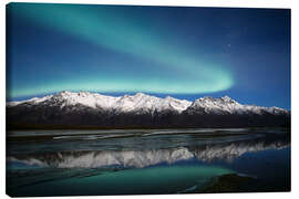 Leinwandbild Nordlichter über den Chugach-Bergen, Alaska