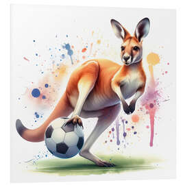 Hartschaumbild Das Fußballkänguru - nobelart