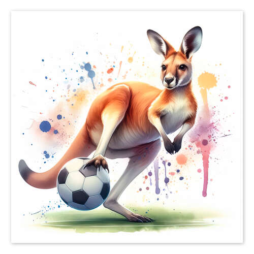Poster The football kangaroo