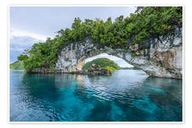Wall print Natural Arch, Palau - Jan Christopher Becke