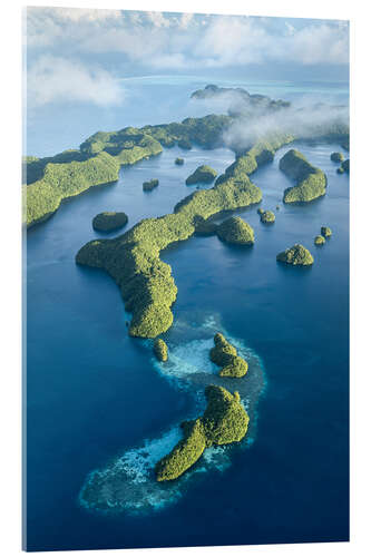 Quadro em acrílico Aerial view of the Rock Islands, Palau