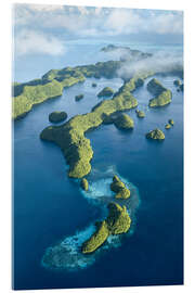 Quadro em acrílico Aerial view of the Rock Islands, Palau - Jan Christopher Becke