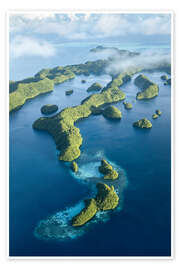Wall print Aerial view of the Rock Islands, Palau - Jan Christopher Becke
