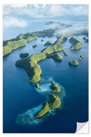 Wandsticker Luftaufnahme der Rock Islands, Palau