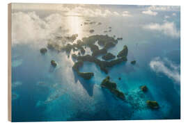 Quadro de madeira Seventy Islands, Palau - Jan Christopher Becke
