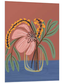 Hartschaumbild Earthen Blossom