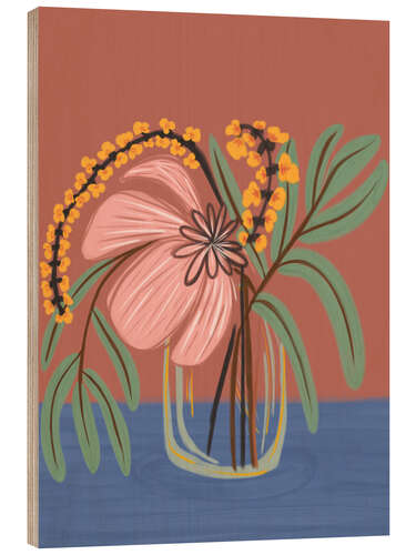 Cuadro de madera Earthen Blossom