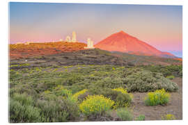 Tableau en verre acrylique Teide Observatory on Tenerife - Michael Valjak