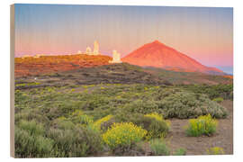 Wood print Teide Observatory on Tenerife - Michael Valjak