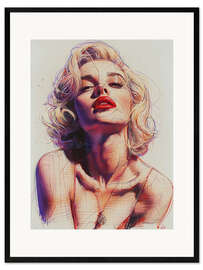 Gerahmter Kunstdruck Marilyn Monroe - Felipe Hora