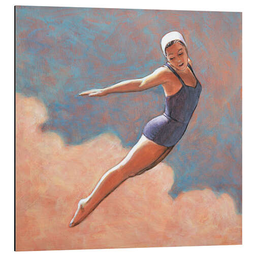 Tableau en aluminium High Diver in Soft Clouds