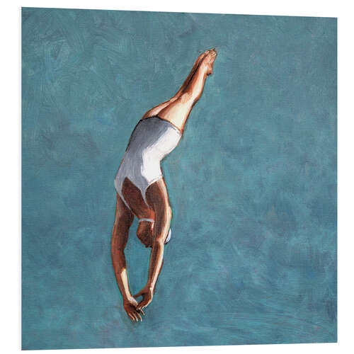 Tableau en PVC High Diver in Aqua Sky