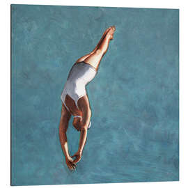 Magnettafel Turmspringerin im Aqua Sky