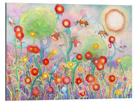 Magnettafel Bienen und Blumen